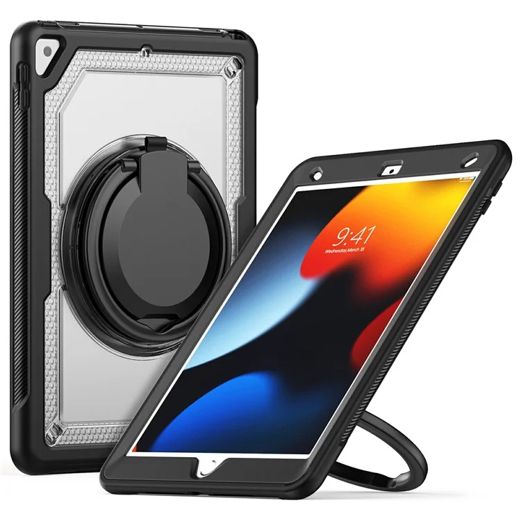 для ipad 10.2 (2021) / (2019) / (2020) / ipad pro 10,5-дюймовый (2017) / ipad air 10,5 -дюймовый чехол с ремешкой для pc+tpu - прозрачный