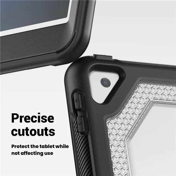для ipad 10.2 (2021) / (2019) / (2020) / ipad pro 10,5-дюймовый (2017) / ipad air 10,5 -дюймовый чехол с ремешкой для pc+tpu - прозрачный