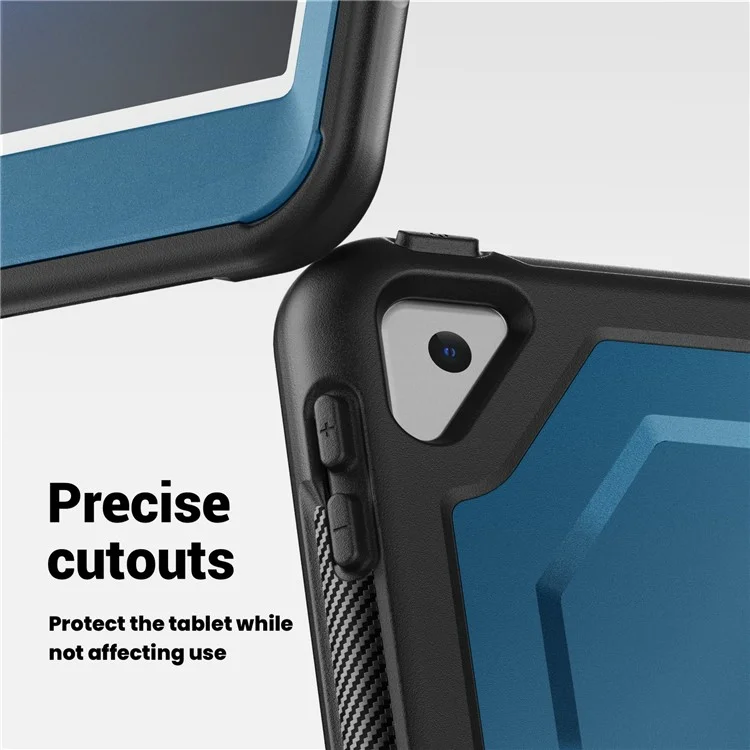 für ipad 10.2 (2021) / (2019) / (2020) / ipad pro 10,5 zoll (2017) / ipad air 10,5 -zoll -tablet -hülle pc+tpu -kickstand -cover - marineblau