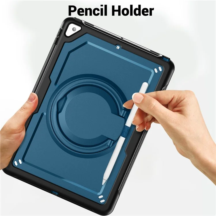 für ipad 10.2 (2021) / (2019) / (2020) / ipad pro 10,5 zoll (2017) / ipad air 10,5 -zoll -tablet -hülle pc+tpu -kickstand -cover - marineblau