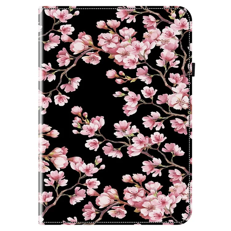Für Infinix Xpad Lederhülle mit Muster, bedruckter Ständer, Tablettenhülle mit Kartenfächern - Pflaumenblüte