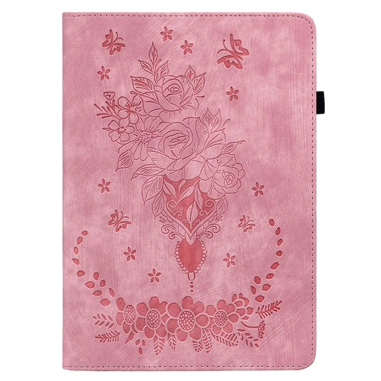 Para Honor Pad X8a Case Card Card Cubierta de Cuero Anti-Scratch Rose Flower Impresión - Rosa