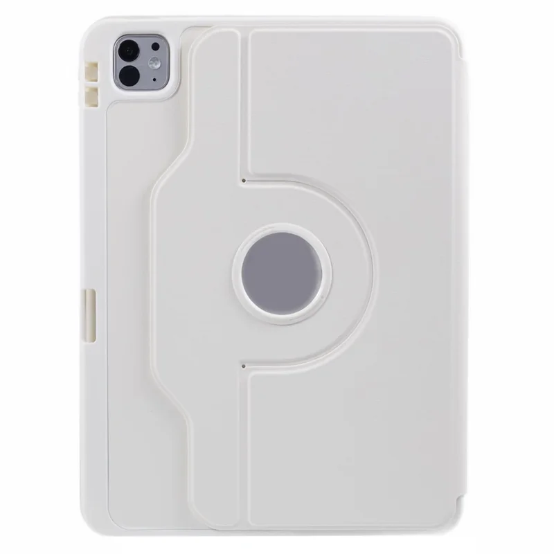For iPad Pro 11 (2024) Case Stand Leather Tablet Cover - White