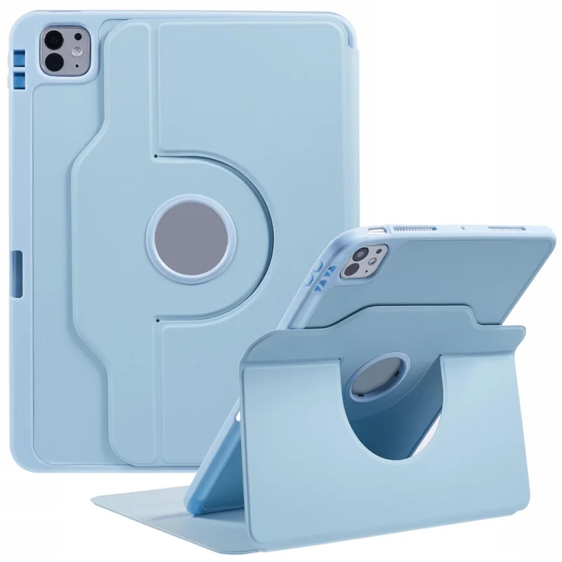 For iPad Pro 11 (2025) / 11 (2024) Case Stand Leather Tablet Cover - Blue