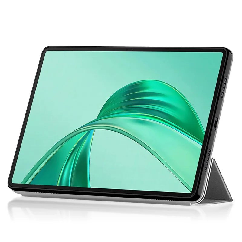 For Honor Pad X8a Case PU Leather TPU Back Trifold Stand Tablet Cover - Grey