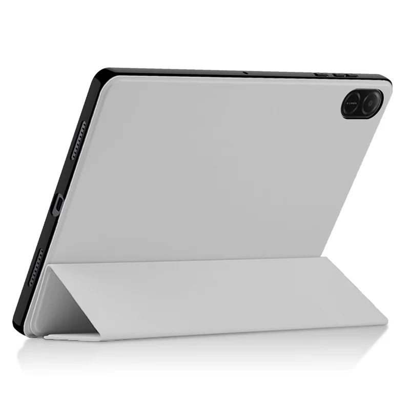 For Honor Pad X8a Case PU Leather TPU Back Trifold Stand Tablet Cover - Grey
