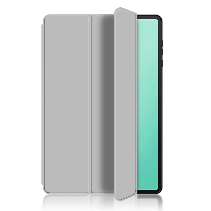 For Honor Pad X8a Case PU Leather TPU Back Trifold Stand Tablet Cover - Grey