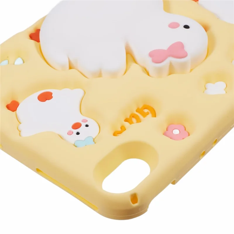 For Huawei MatePad SE 11 Silicone Tablet Case 3D Duck Pattern Design Protective Cover with Shoulder Strap