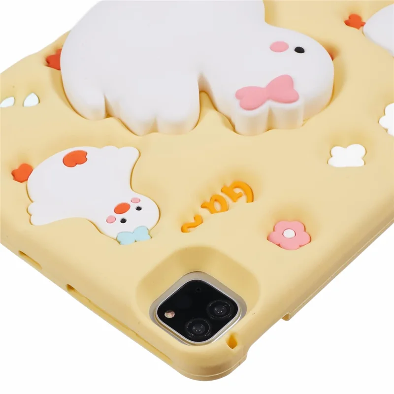 For iPad Air 11 (2025) / (2024) / Air (2022) / (2020) / Pro 11 (2025) / 11 (2024) / (2022) / (2021) / (2020) / (2018) Silicone Case 3D Duck Pattern with Strap