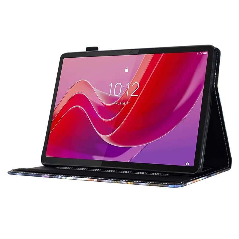 Для Lenovo Tab M11 / Стоусин Pad 11 2024 Держатель Печатных Карт с Рисунком Кожа - Цветы и Бабочки