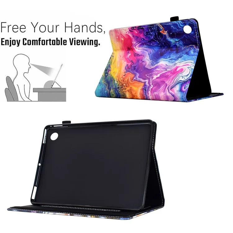 Para Lenovo Tab M10 (Gen 3) Case Patrón de Impresión Tarra de Impresión Tapicitán de Tableta de Cuero Cubierta de Soporte - Patrón de Mármol