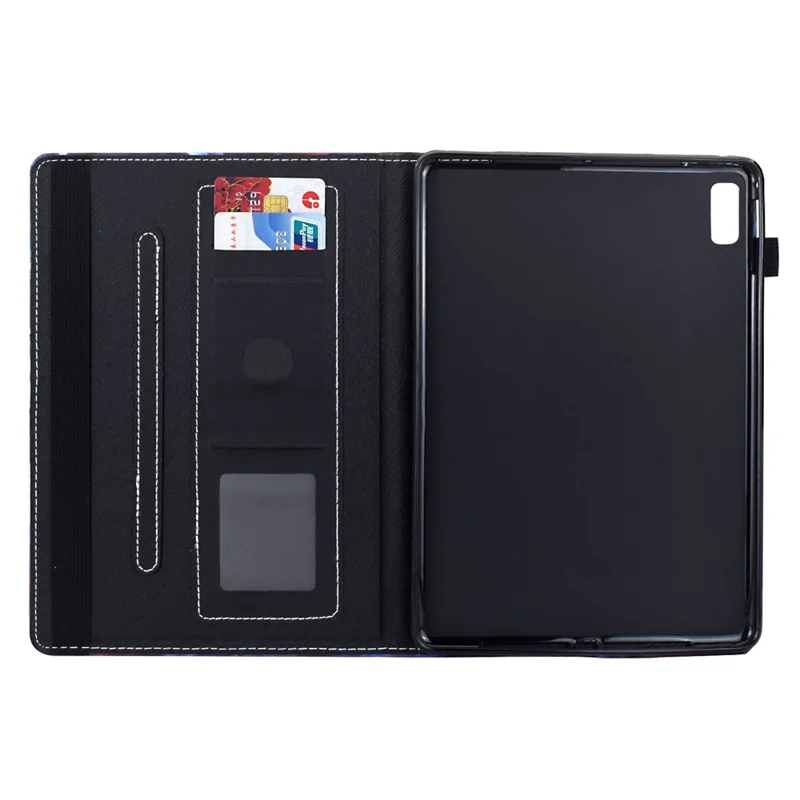 For Lenovo Tab M9 TB-310FU Case Pattern Printing Tablet Cover Shockproof Leather Card Holder Stand Case - Flowers And Birds