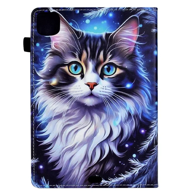 Funda para Tablet para iPad Air 11 (2024) / iPad Pro 11 (2022) / (2020) / iPad Air (2022) / (2020) Funda con Estampado Impreso, Soporte para Tarjetas - Gato