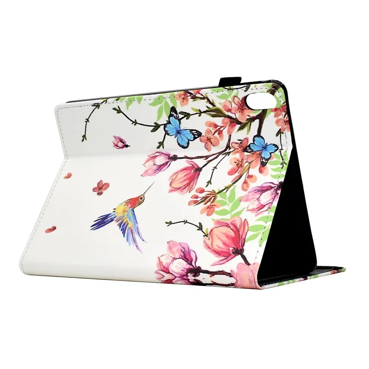 Für iPad 10.9 (2022) Case Pattern Printing Tablet Cover Stoßfeste Lederkartenhülle mit Ständer - Blumen und Vögel