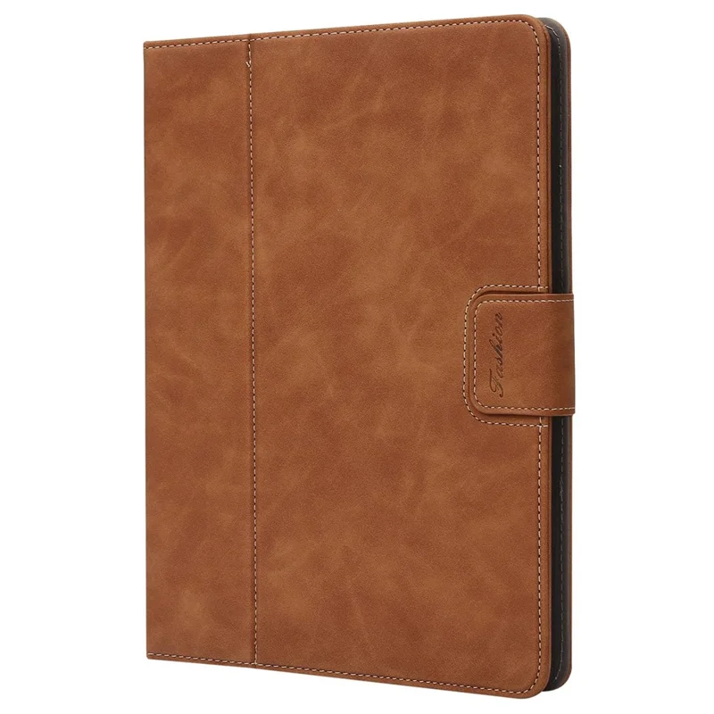 For iPad 10.2 (2021)/(2020)/(2019) PU Leather Smart Cover Wallet Design Folio Stand Tablet Case with Pencil Holder – Brown
