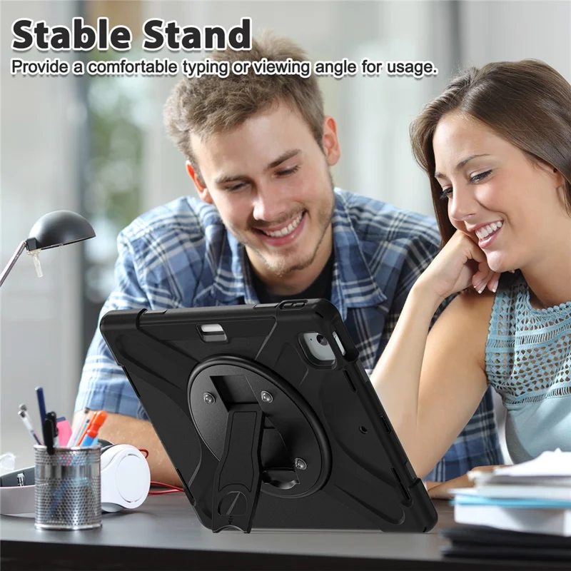 For iPad Air 13 (2025) / (2024) / Pro 12.9 (2022) / (2021) / (2020) / (2018) Case Kickstand PC+Silicone Tablet Cover
