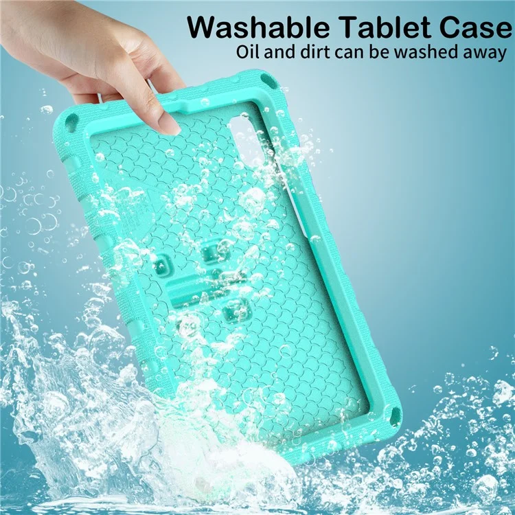Pour Lenovo Tab M9 Butterfly Kickstand Eva Tablet Cover Avec Bandoulière - Green à la Menthe