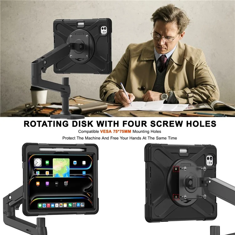Per Apple Ipad Pro 11 (2024) Case Kickstand Pc+cover Tablet in Silicone