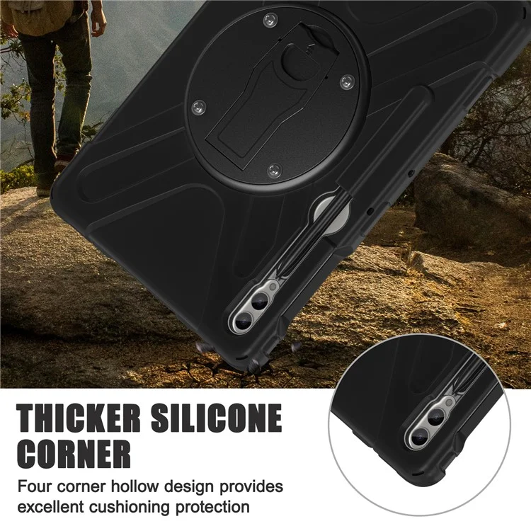 Для Samsung Galaxy Tab S9 Fe+ X610 / S9+ X810 / S8+ X800 / S7 fe T730 / S7+ T970 Case Kickstand Pc+ Silicone Tablet Cover
