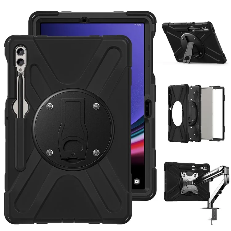Для Samsung Galaxy Tab S9 Fe+ X610 / S9+ X810 / S8+ X800 / S7 fe T730 / S7+ T970 Case Kickstand Pc+ Silicone Tablet Cover