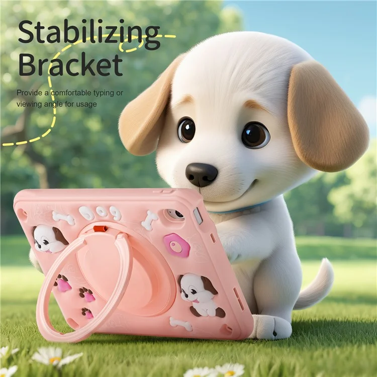 Для Ipad 10.9 (2022) Case Cule Cute Dog Pattern Kickstand Pc+силикон+тпу