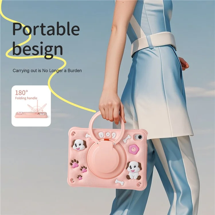 Для Ipad 10.9 (2022) Case Cule Cute Dog Pattern Kickstand Pc+силикон+тпу