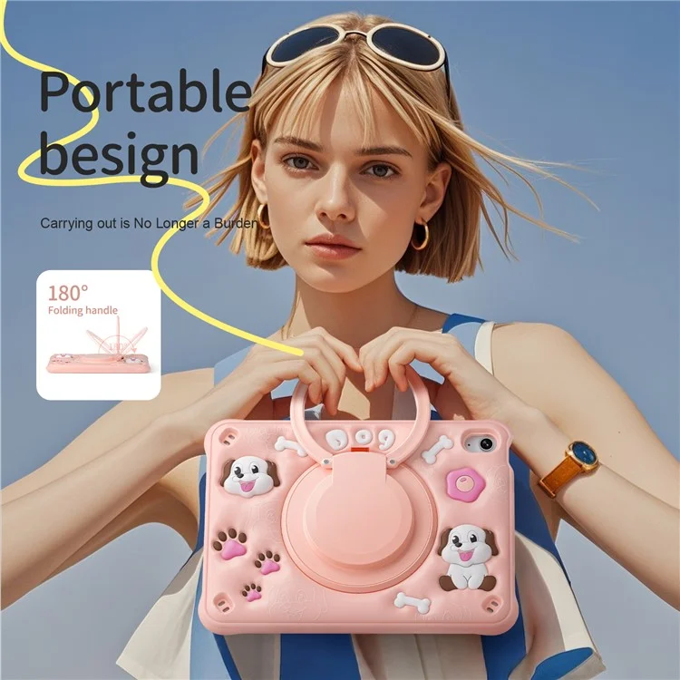 Для Ipad 10.9 (2022) Case Cule Cute Dog Pattern Kickstand Pc+силикон+тпу