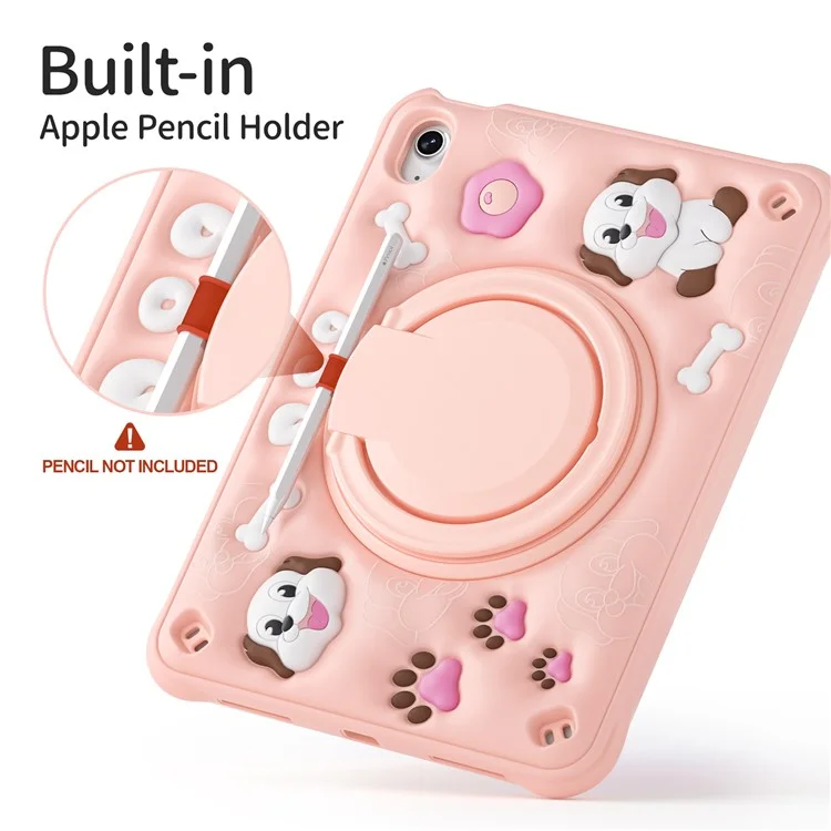 Для Ipad 10.9 (2022) Case Cule Cute Dog Pattern Kickstand Pc+силикон+тпу
