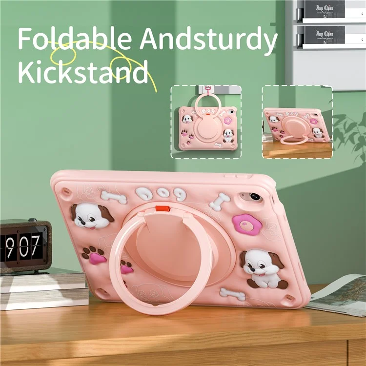 Для Ipad 10.9 (2022) Case Cule Cute Dog Pattern Kickstand Pc+силикон+тпу