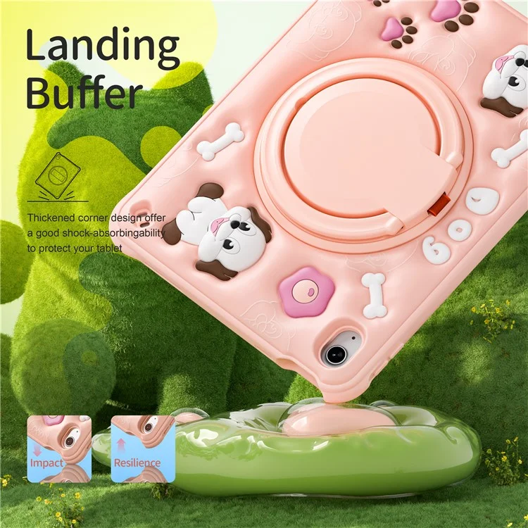 Для Ipad 10.9 (2022) Case Cule Cute Dog Pattern Kickstand Pc+силикон+тпу