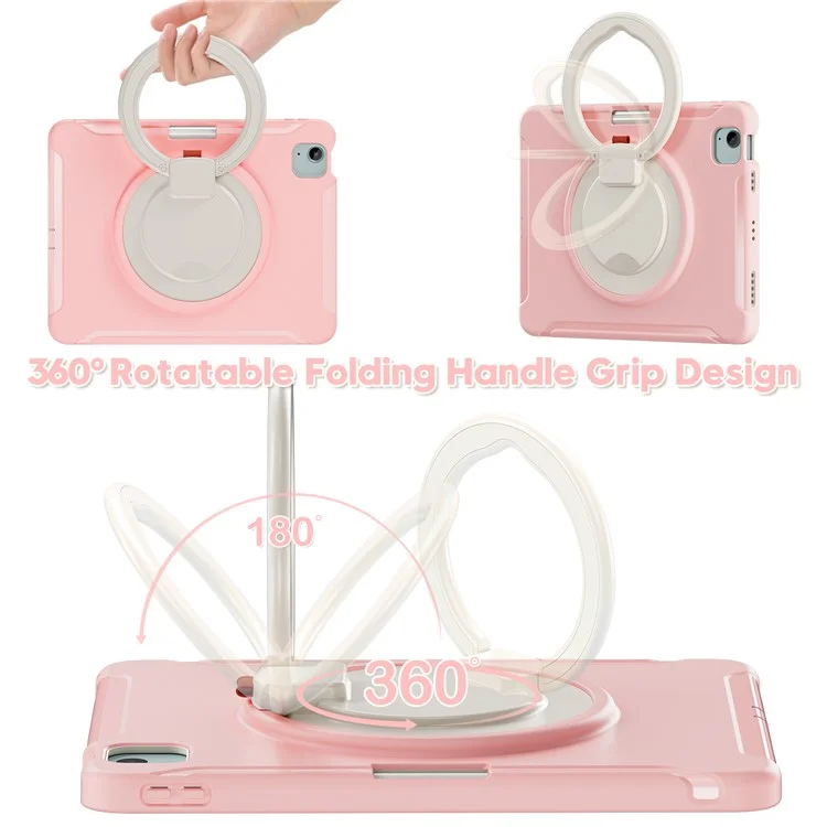 For iPad Air 11 (2025) / (2024) / Air (2022) / (2020) / Pro 11 (2022) / (2021) / (2020) / (2018) Case Kickstand with Pen Slot - Cherry Blossoms Pink
