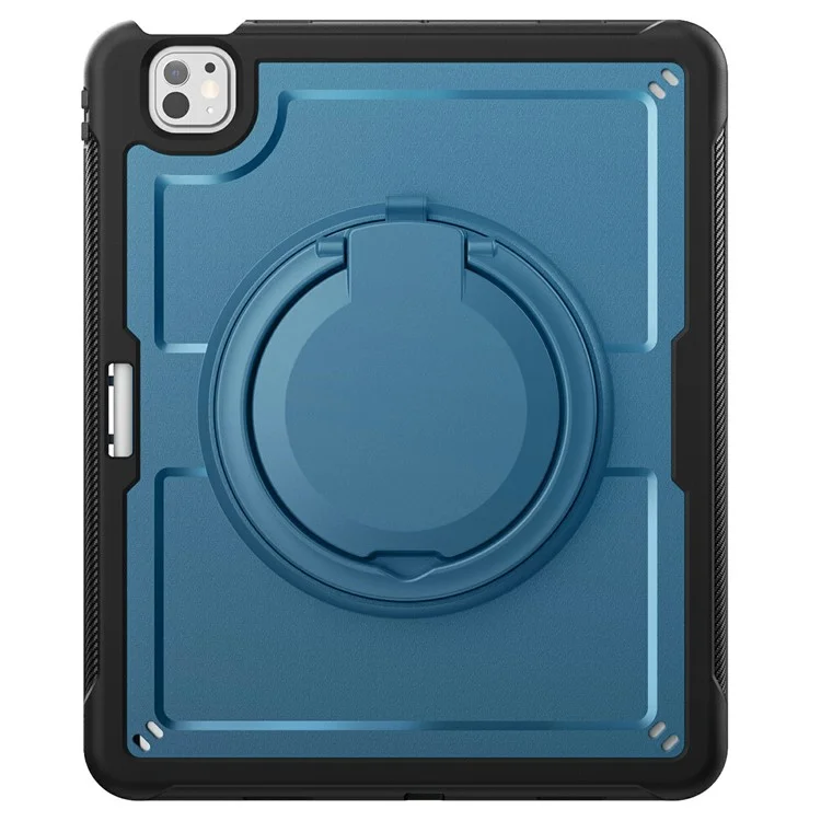 Pour Ipad Pro 13 (2024) Case Rotative Kickstand pc + Couvercle de Tablette Tpu Thochofing - Bleu Marine