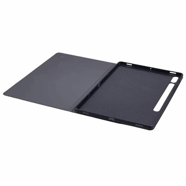 Niveau x Pour Samsung Galaxy Tab S9 + X810, X816B, X818U / Tab S9 fe + Case de Texture en Tissu en Cuir - Gris