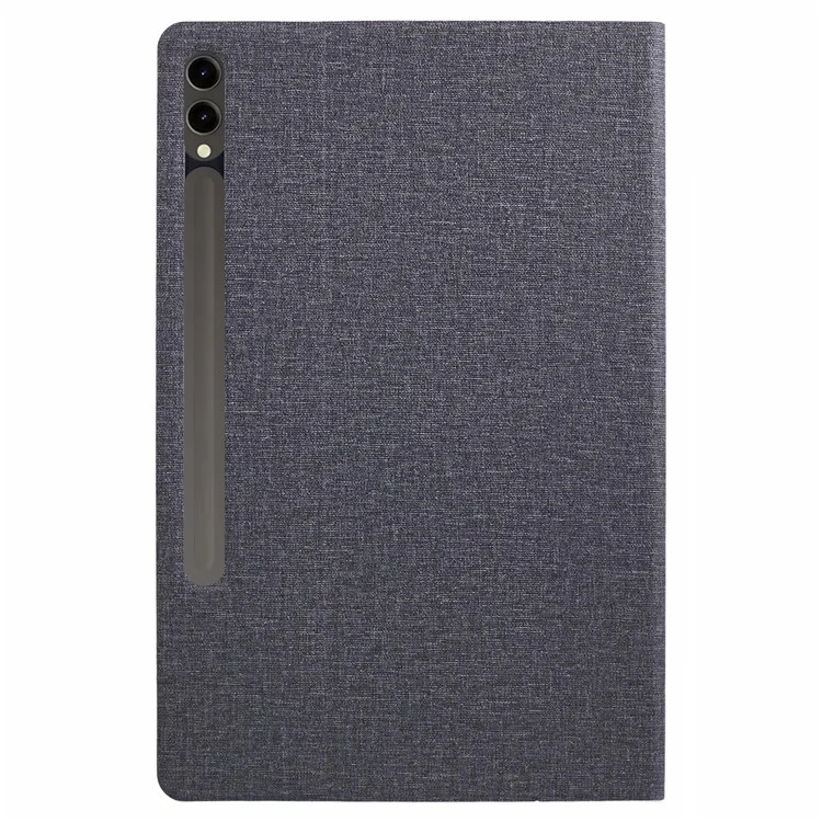 Niveau x Pour Samsung Galaxy Tab S9 + X810, X816B, X818U / Tab S9 fe + Case de Texture en Tissu en Cuir - Gris