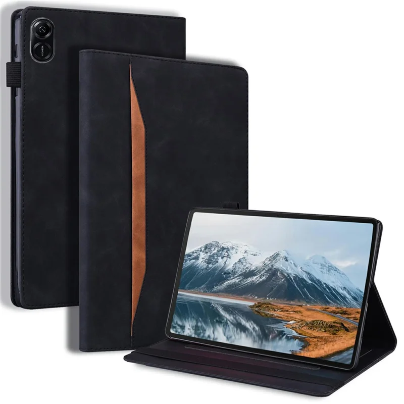 For Honor Pad X8a Case PU Leather Business Folio Protective Tablet Cover Card Holder - Black