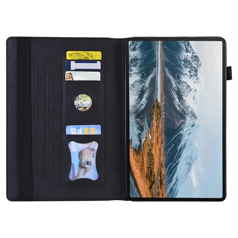 For Honor Pad X8a Case PU Leather Business Folio Protective Tablet Cover Card Holder - Black