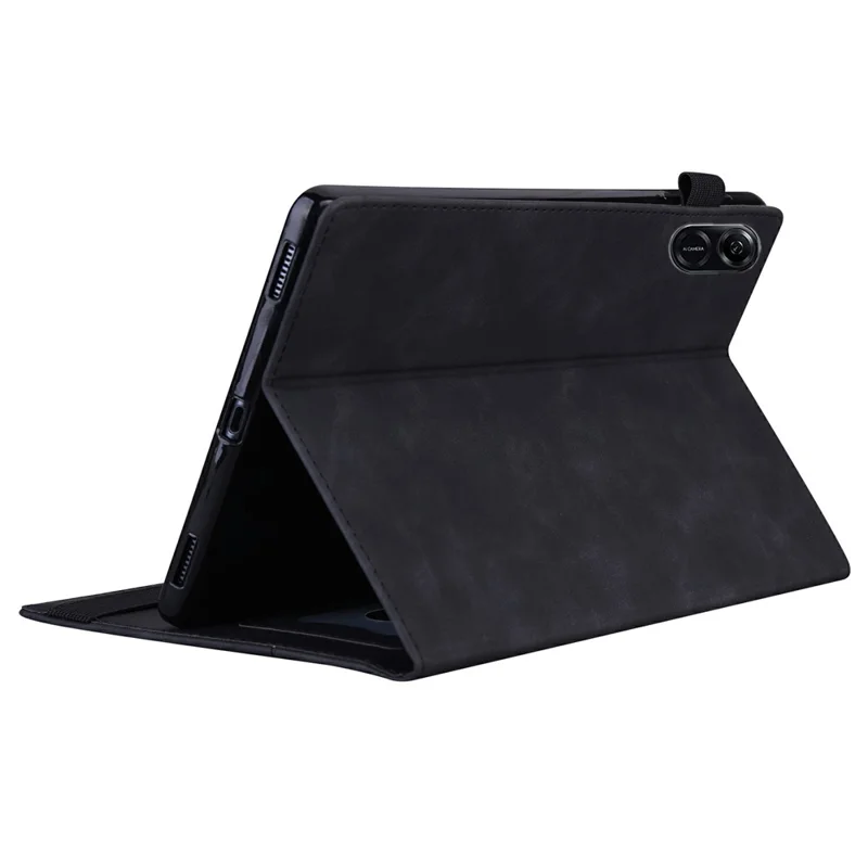 For Honor Pad X8a Case PU Leather Business Folio Protective Tablet Cover Card Holder - Black