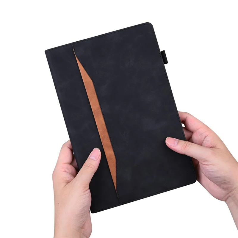 For Honor Pad X8a Case PU Leather Business Folio Protective Tablet Cover Card Holder - Black