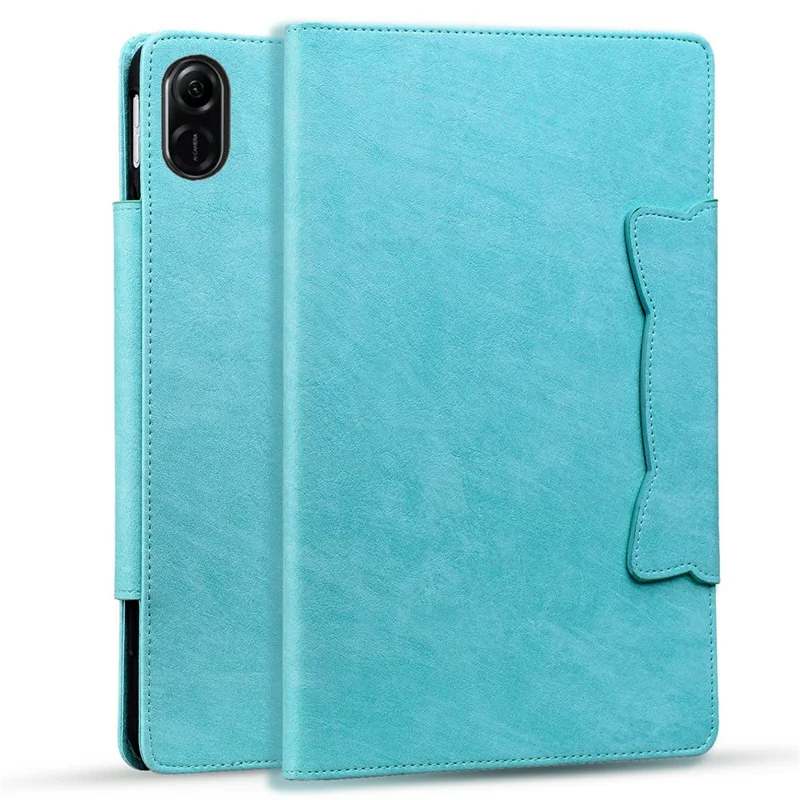 Capa para tablet For Honor Pad X8a com fecho em forma de gato, proteção de couro e suporte - Azul céu