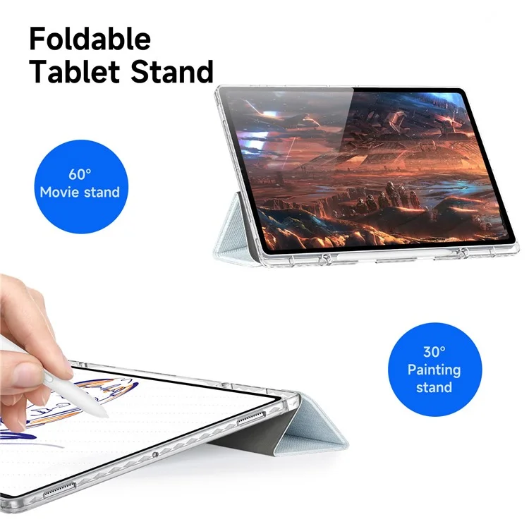 DUX DUCIS Unid Series For Samsung Galaxy Tab S10 Ultra / S9 Ultra / S8 Ultra Funda de TPU+PC+Piel Transparente para Tableta - Azul Bebé