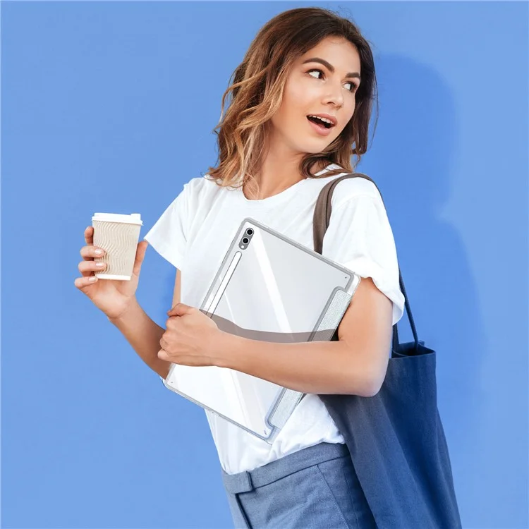 DUX DUCIS Unid Series For Samsung Galaxy Tab S10 Ultra / S9 Ultra / S8 Ultra Funda de TPU+PC+Piel Transparente para Tableta - Azul Bebé