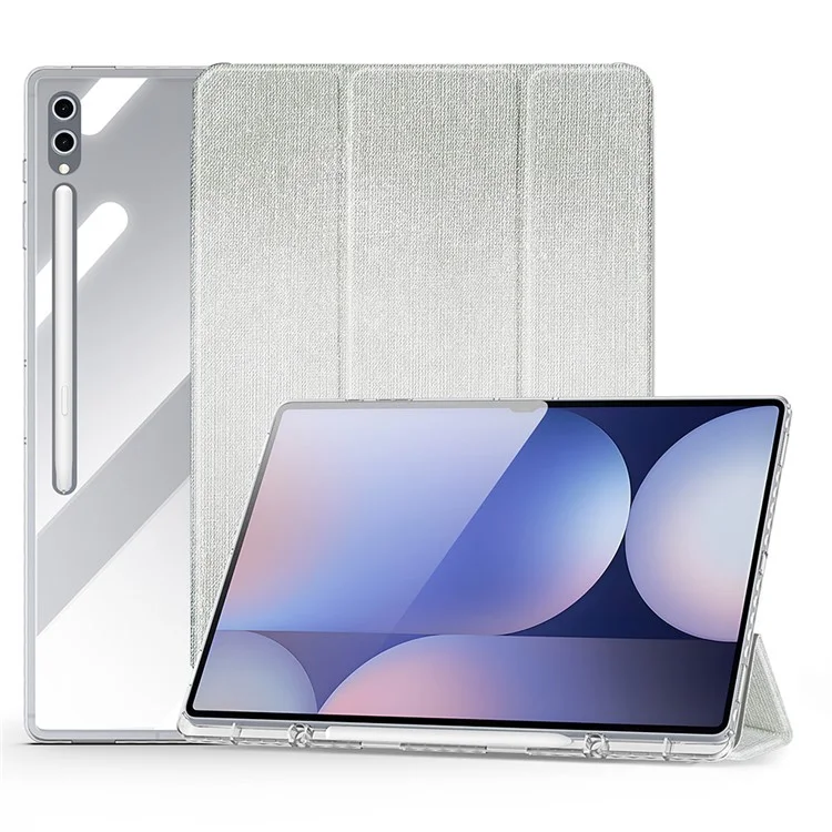 DUX DUCIS Unid Series For Samsung Galaxy Tab S10 Ultra / S9 Ultra / S8 Ultra Case TPU+PC+Leather Clear Tablet Cover - Light Green