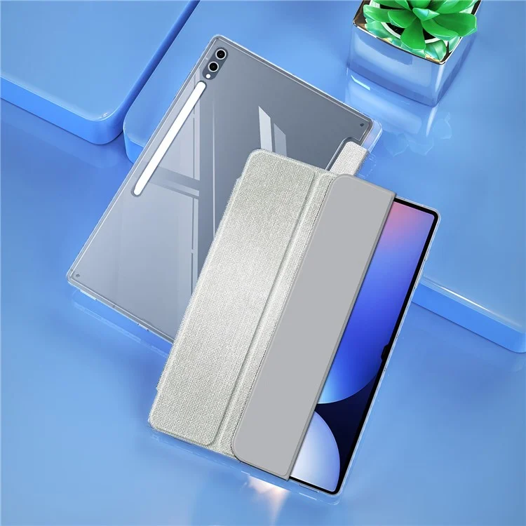 DUX DUCIS Unid Series For Samsung Galaxy Tab S10 Ultra / S9 Ultra / S8 Ultra Case TPU+PC+Leather Clear Tablet Cover - Light Green