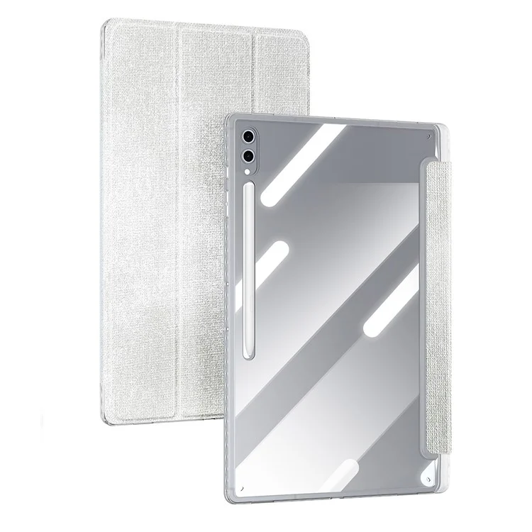 DUX DUCIS Unid Series For Samsung Galaxy Tab S10 Ultra / S9 Ultra / S8 Ultra Case TPU+PC+Leather Clear Tablet Cover - Light Green