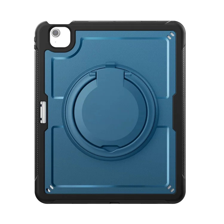 Pour Ipad Air 13 (2024) Case Rotating Kickstand pc + Tpu Tapofroping Tablet Cover - Bleu Marine