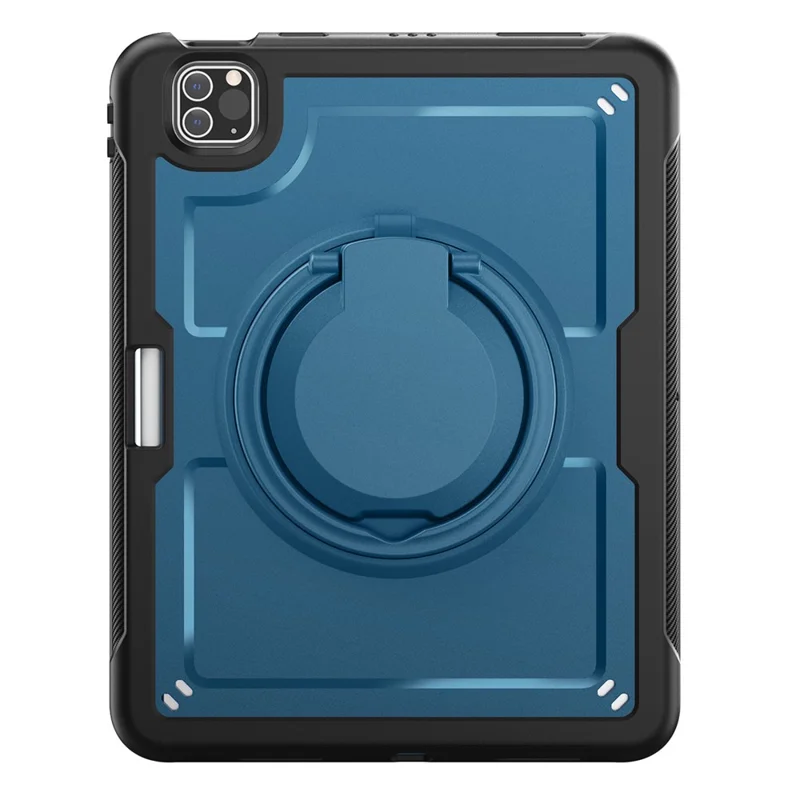 pour ipad pro 11 (2022) / (2021) / (2020) / (2018) / ipad air (2022) / (2020) couverture de tablette pc + tpu du boîtier pc + tpu - bleu marine