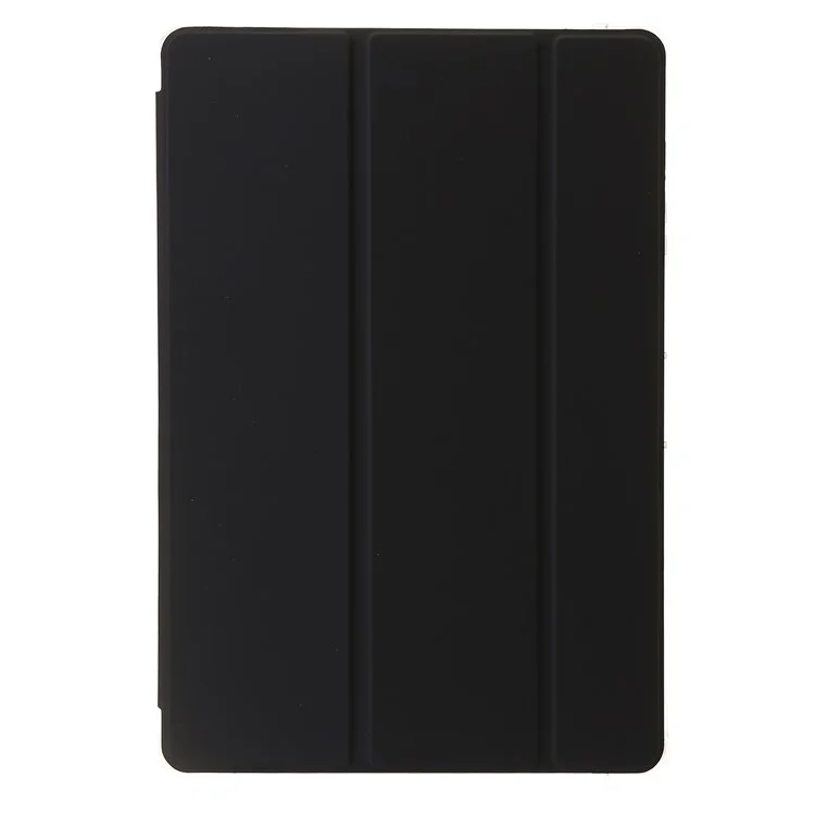 Per Samsung Galaxy Tab S10 Ultra Case Tri-Fold Stand in Pelle+tpu+copertina di Tablet Acrilico Trasparente - Nero