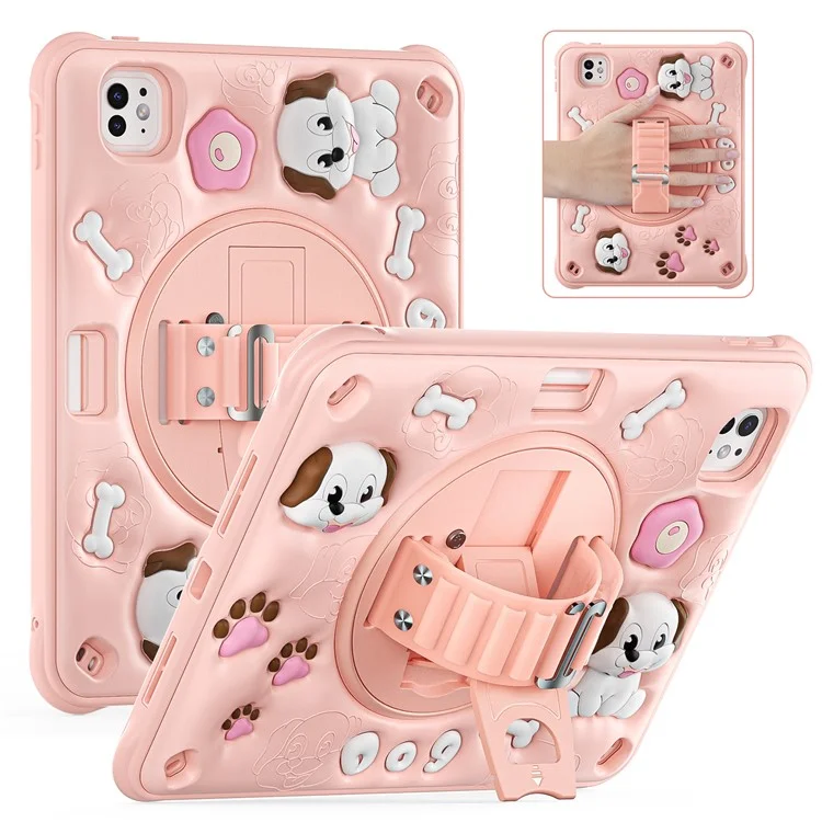 Für Ipad Pro 11 (2024) Case Kickstand Niedliche Hunde Pc+silicon+tpu -tablet -abdeckung
