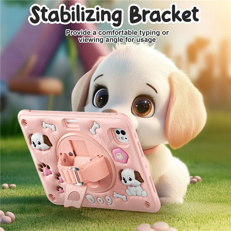 Für Ipad Pro 11 (2024) Case Kickstand Niedliche Hunde Pc+silicon+tpu -tablet -abdeckung