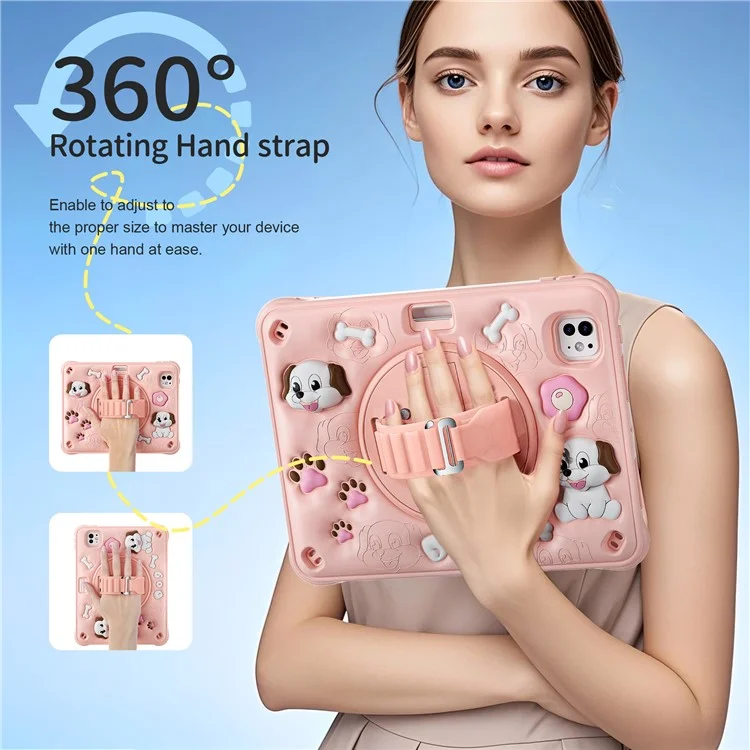 Für Ipad Pro 11 (2024) Case Kickstand Niedliche Hunde Pc+silicon+tpu -tablet -abdeckung
